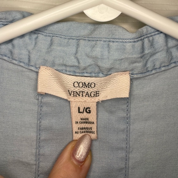 COMO VINTAGE casual button down short sleeve - Picture 2 of 3